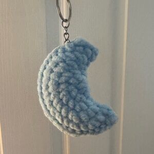 Crochet moon keychain